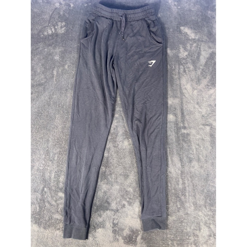 Gymshark Crest Joggers Men's XS Black Sweatpants Slim Fit Training Pants 29